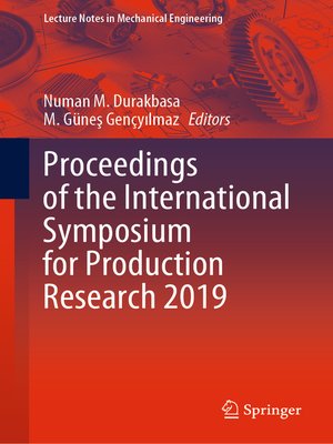 cover image of Proceedings of the International Symposium for Production Research 2019